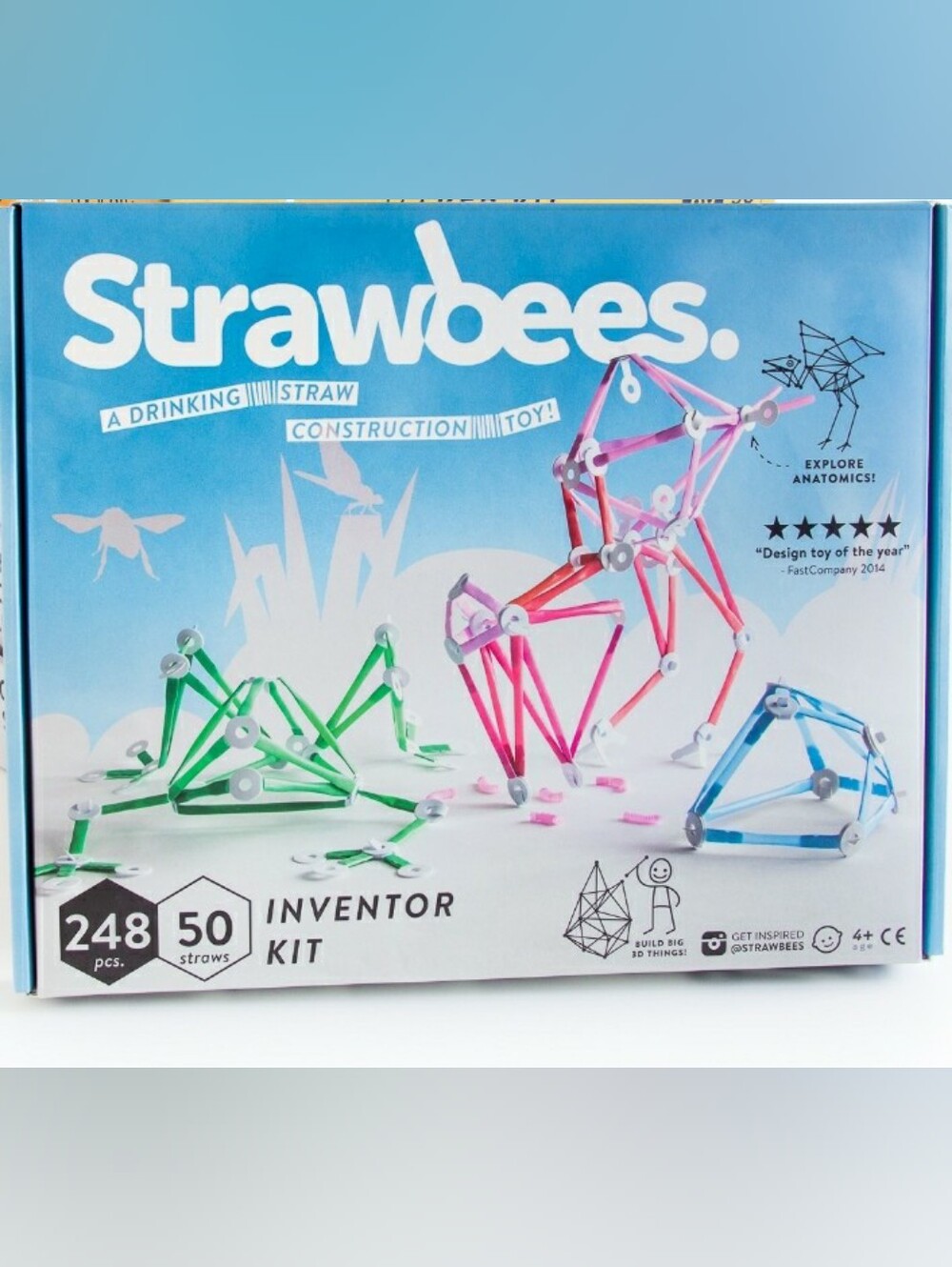New Inventor Kit Kids Construction Toy Pink Green Blue STRAWBEES STEM STEAM SET